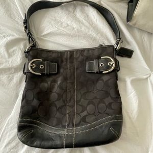 Black coach shoulder bag